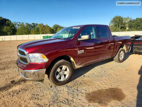 1C6RR7LGXMS532257 — 2021 RAM 1500, ПЕРЕДНЯЯ ЧАСТЬ, фото до ремонта