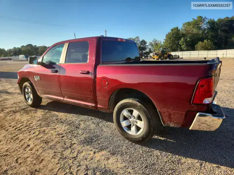 1C6RR7LGXMS532257 — 2021 RAM 1500, фото 2 с аукциона Copart, ПЕРЕДНЯЯ ЧАСТЬ