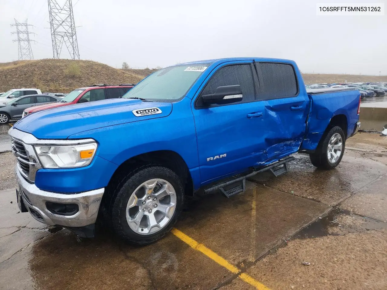 1C6SRFFT5MN531262 RAM 1500 2021 — Side damage, before-repair photo