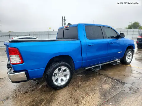 1C6SRFFT5MN531262 — 2021 RAM 1500, photo 3 from Copart, Side