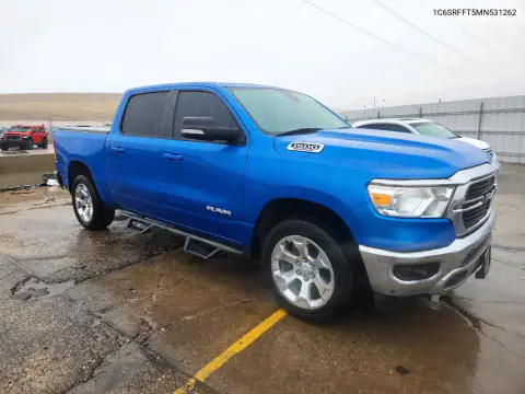 1C6SRFFT5MN531262 — 2021 RAM 1500, photo 4 from Copart, Side