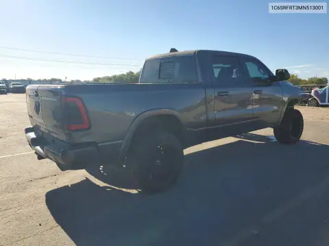 1C6SRFRT3MN513001 — 2021 RAM 1500, photo 3 from Copart, Front end