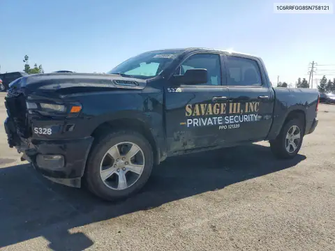 1C6RRFGG8SN758121 — 2025 RAM 1500, Parte delantera, fotos antes de reparar