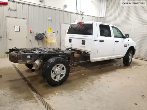 3C6UR5HJ7FG537025 — 2015 RAM 2500, photo 3 from Copart, Front end