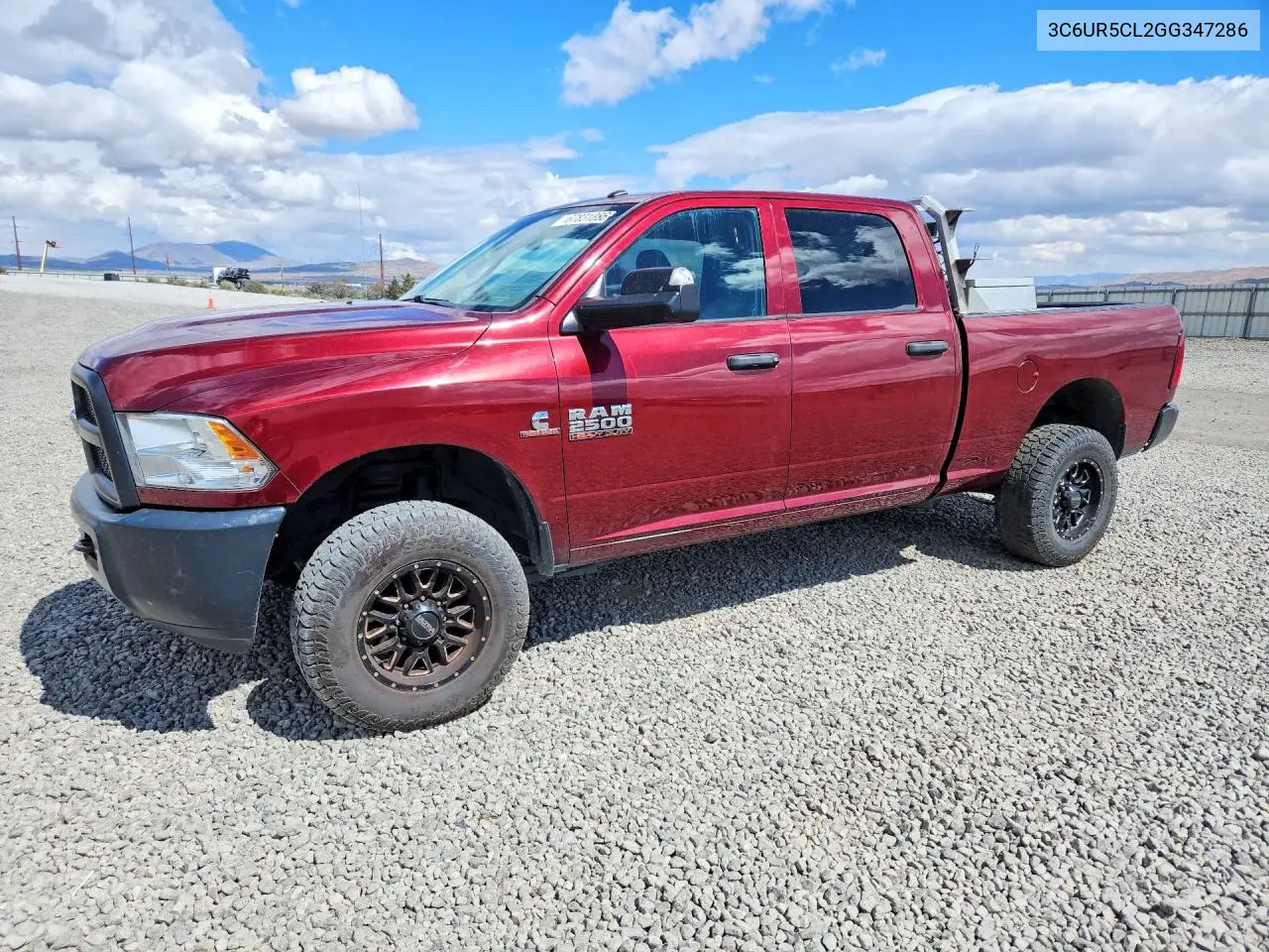 3C6UR5CL2GG347286 RAM 2500 2016 — daño Incendio, foto antes de reparar