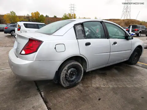1G8AF52F04Z231042 — 2004 Saturn ION, photo 3 from Copart, Rear end