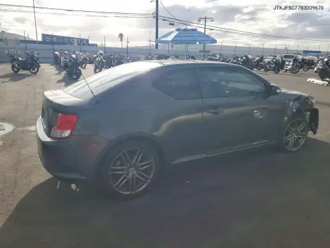 JTKJF5C77B3009670 — 2011 Scion TC, photo 3 from Copart, Front end