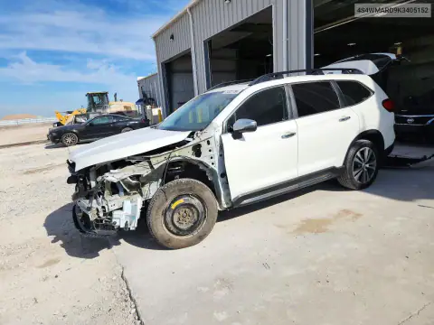 4S4WMARD9K3405152 — 2019 Subaru Ascent, წინა ნაწილი, ფოტოები შეკეთებამდე