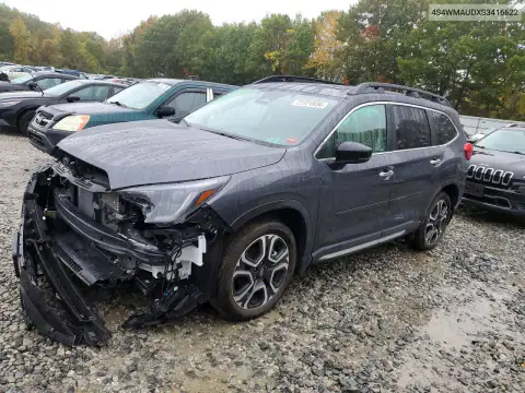 4S4WMAUDXS3416622 — 2025 Subaru Ascent, წინა ნაწილი, ფოტოები შეკეთებამდე