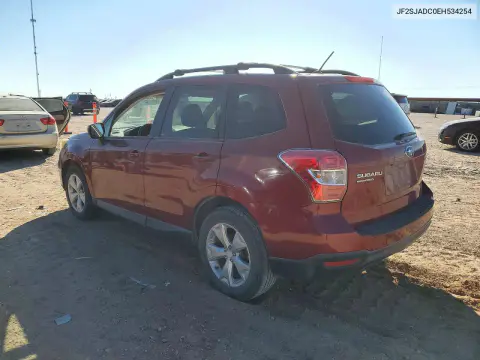 2014 Subaru Forester 2.5I Premium VIN JF2SJADC0EH534254 фото 2