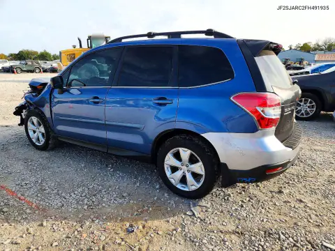 2015 Subaru Forester 2.5I Limited VIN JF2SJARC2FH491935 фото 2