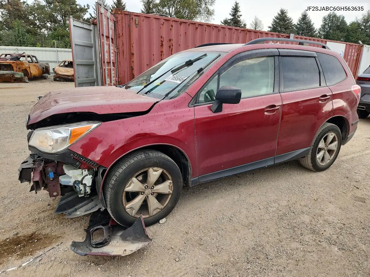 2016 Subaru Forester 2.5I VIN JF2SJABC6GH563635 фото 1