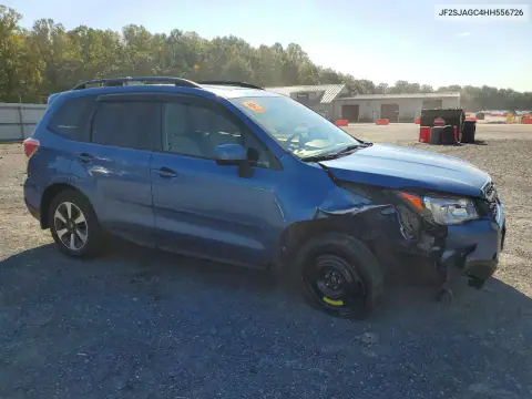 JF2SJAGC4HH556726 — 2017 Subaru Forester, photo 4 from Copart, Front end