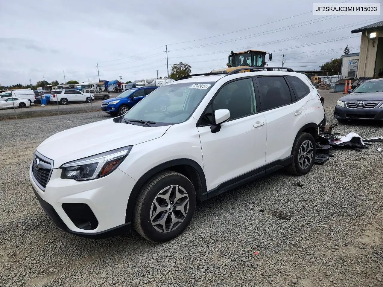 2021 Subaru Forester Premium VIN JF2SKAJC3MH415033 фото 1