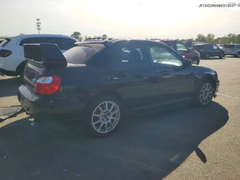 2004 Subaru Impreza Wrx VIN JF1GD29694G515037 фото 3