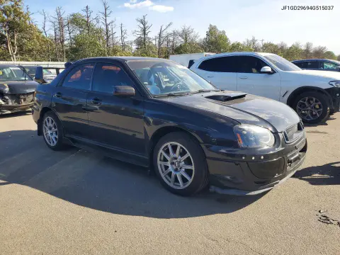 2004 Subaru Impreza Wrx VIN JF1GD29694G515037 фото 4