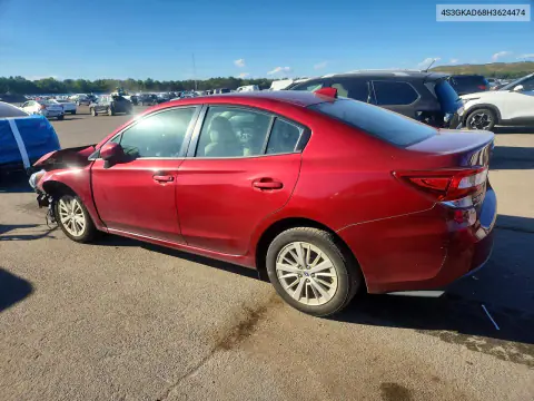 2017 Subaru Impreza Premium Plus VIN 4S3GKAD68H3624474 фото 2