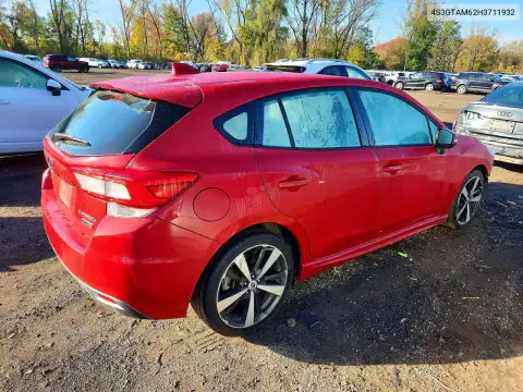 4S3GTAM62H3711932 — 2017 Subaru Impreza, foto 3 de Copart, Parte delantera