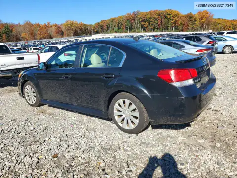 4S3BMBK62B3217349 — 2011 Subaru Legacy, photo 2 from Copart 28.10.2026, Mechanical damage