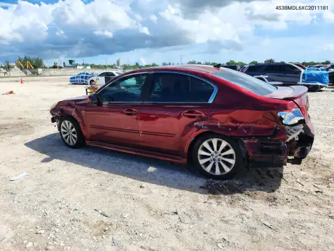 2012 Subaru Legacy 3.6R Limited VIN 4S3BMDL6XC2011181 фото 2