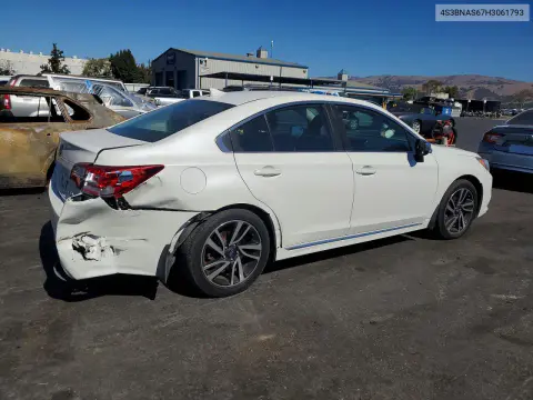 2017 Subaru Legacy Sport VIN 4S3BNAS67H3061793 фото 3