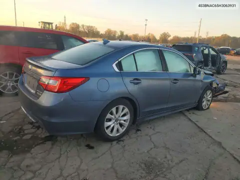 4S3BNAC65H3063931 — 2017 Subaru Legacy, фото 3 з Copart, Передня частина