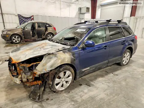 4S4BRBBC5A3361513 — 2010 Subaru Outback, Пожар двигателя, фото до ремонта