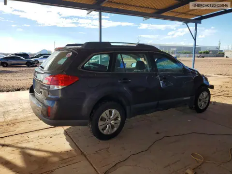 2011 Subaru Outback 2.5I VIN 4S4BRCAC1B3425846 фото 3