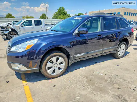 4S4BRBCC2C3241590 — 2012 Subaru Outback, Передняя часть, фото до ремонта