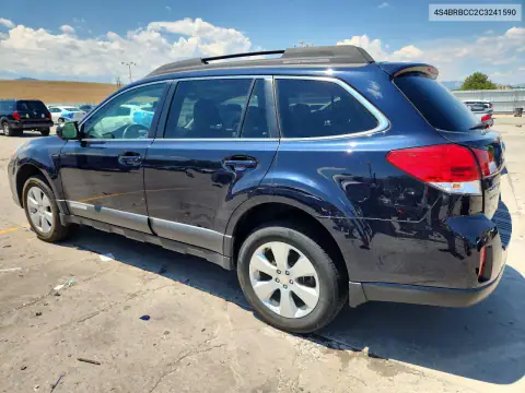 4S4BRBCC2C3241590 — 2012 Subaru Outback, photo 2 from Copart 19.10.2026, Front end