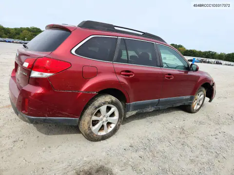 2013 Subaru Outback 2.5I Premium VIN 4S4BRCCC1D3317372 фото 3