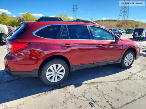2015 Subaru Outback 2.5I Premium VIN 4S4BSBCC7F3210361 фото 3