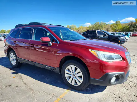 2015 Subaru Outback 2.5I Premium VIN 4S4BSBCC7F3210361 фото 4
