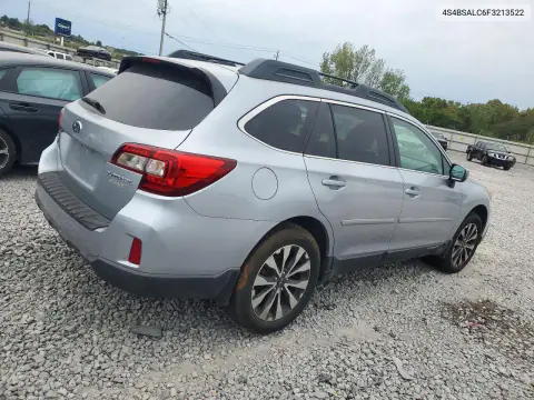 2015 Subaru Outback 2.5I Limited VIN 4S4BSALC6F3213522 фото 3