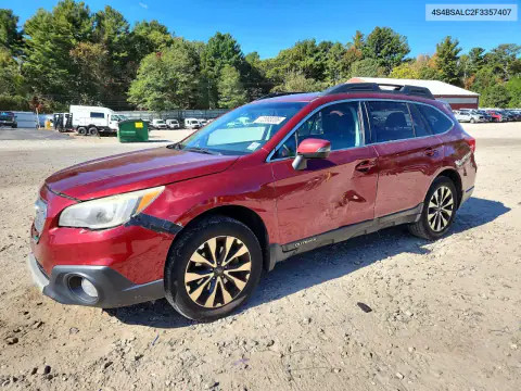 2015 Subaru Outback 2.5I Limited VIN 4S4BSALC2F3357407 фото 1
