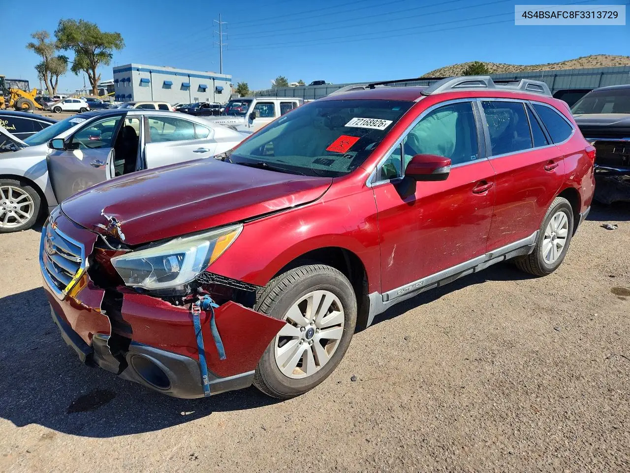 2015 Subaru Outback 2.5I Premium VIN 4S4BSAFC8F3313729 фото 1