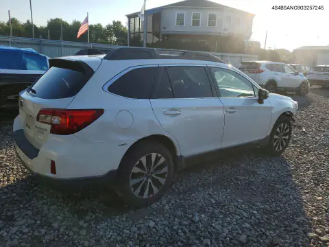 2016 Subaru Outback 2.5I Limited VIN 4S4BSANC8G3257245 фото 3
