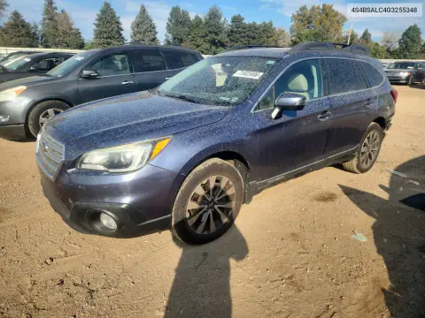 2016 Subaru Outback 2.5I Limited VIN 4S4BSALC4G3255348 фото 1