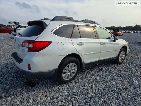 2017 Subaru Outback 2.5I Premium VIN 4S4BSACC1H3273193 фото 3