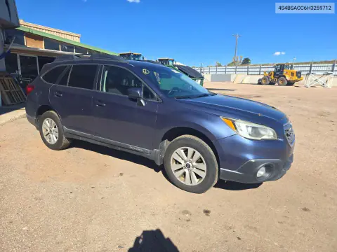 2017 Subaru Outback 2.5I Premium VIN 4S4BSACC6H3259712 фото 4