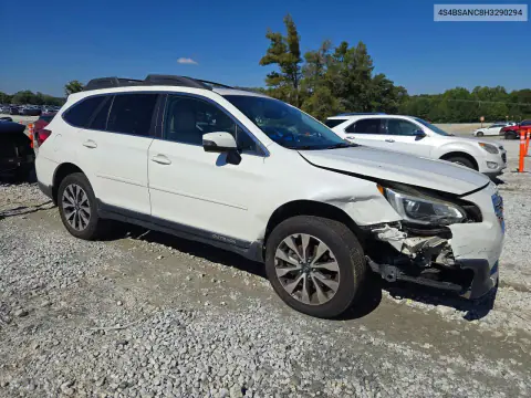 2017 Subaru Outback 2.5I Limited VIN 4S4BSANC8H3290294 фото 4