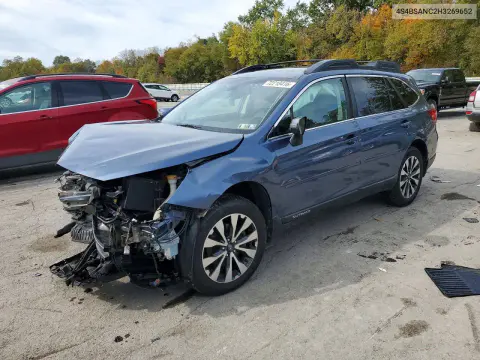 4S4BSANC2H3269652 — 2017 Subaru Outback, Передняя часть, фото до ремонта