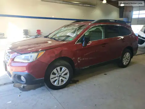 4S4BSACC9H3412406 — 2017 Subaru Outback, გვერდითი ნაწილი, ფოტოები შეკეთებამდე