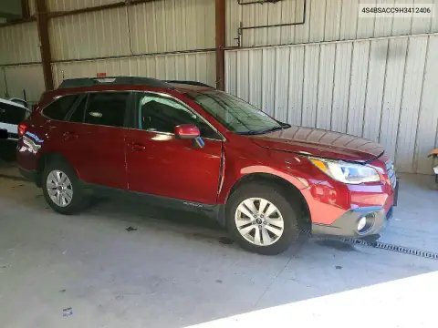 4S4BSACC9H3412406 — 2017 Subaru Outback, ფოტო 4, Copart, გვერდითი ნაწილი