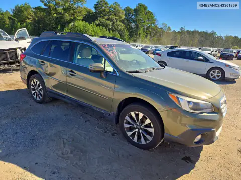4S4BSANC2H3361859 — 2017 Subaru Outback, photo 4 from Copart, Side