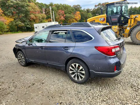 4S4BSAKC1H3330980 — 2017 Subaru Outback, фото 2 с аукциона Copart, ПЕРЕДНЯЯ ЧАСТЬ