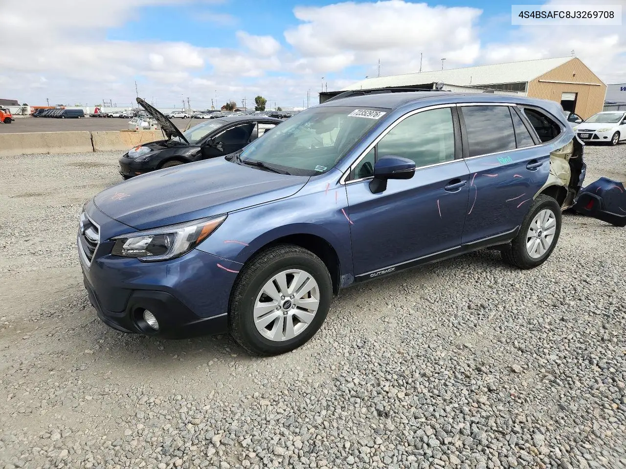 4S4BSAFC8J3269708 Subaru Outback 2018 — повреждение Задняя часть, фото до ремонта