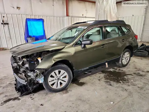4S4BSAAC3J3266612 — 2018 Subaru Outback, წინა ნაწილი, ფოტოები შეკეთებამდე