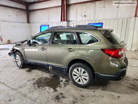 4S4BSAAC3J3266612 — 2018 Subaru Outback, ფოტო 2, Copart 28.10.2026, წინა ნაწილი