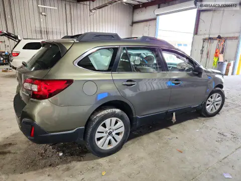 4S4BSAAC3J3266612 — 2018 Subaru Outback, ფოტო 3, Copart 28.10.2026, წინა ნაწილი